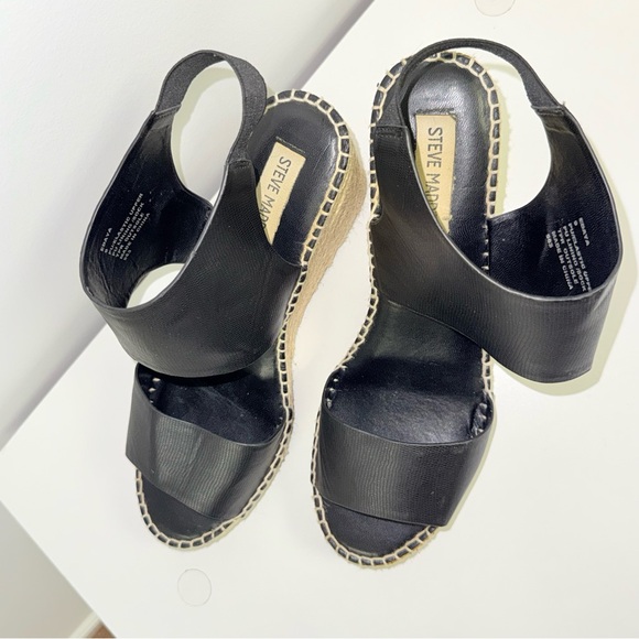 Steve Madden Black Espadrille Sandals - Picture 4 of 5